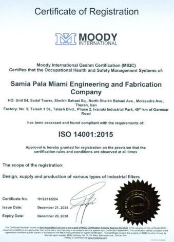 ISO 14001:2015 Certificate