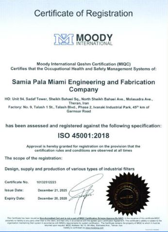ISO 45001:2018 Certificate